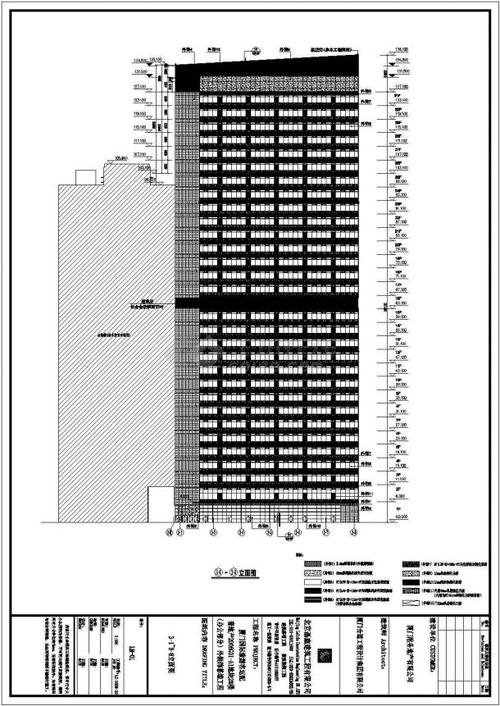 厦门国际邮轮城a1地块办公楼外幕墙工程全套施工图