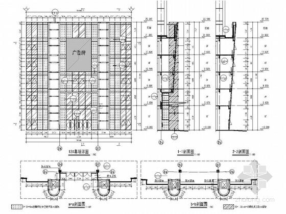 [福建]46000平住宅小区外立面玻璃幕墙工程图纸(包括钢结构装饰架施工